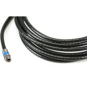 PCT RG6 coaxial Cable 3 GHz FT4 UL Low Loss High End Quality Black 25' with F-Type Connectors