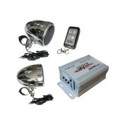 Pyle PLMCA40 300 Watts Motorcycle/ATV/Snowmobile Mount MP3/Ipod/USB Amplifier with Dual handle-bar Mount Weatherproof speakers W/FM Radio