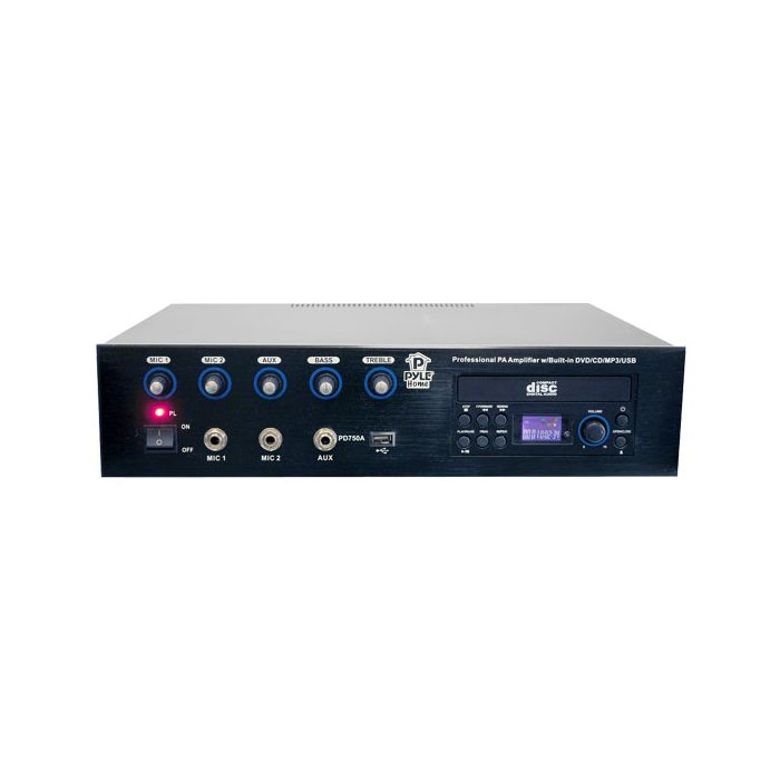 PyleHome  PD750A  Professional PA Amplifier w/Bulit In DVD/CD/MP3/USB/70v output